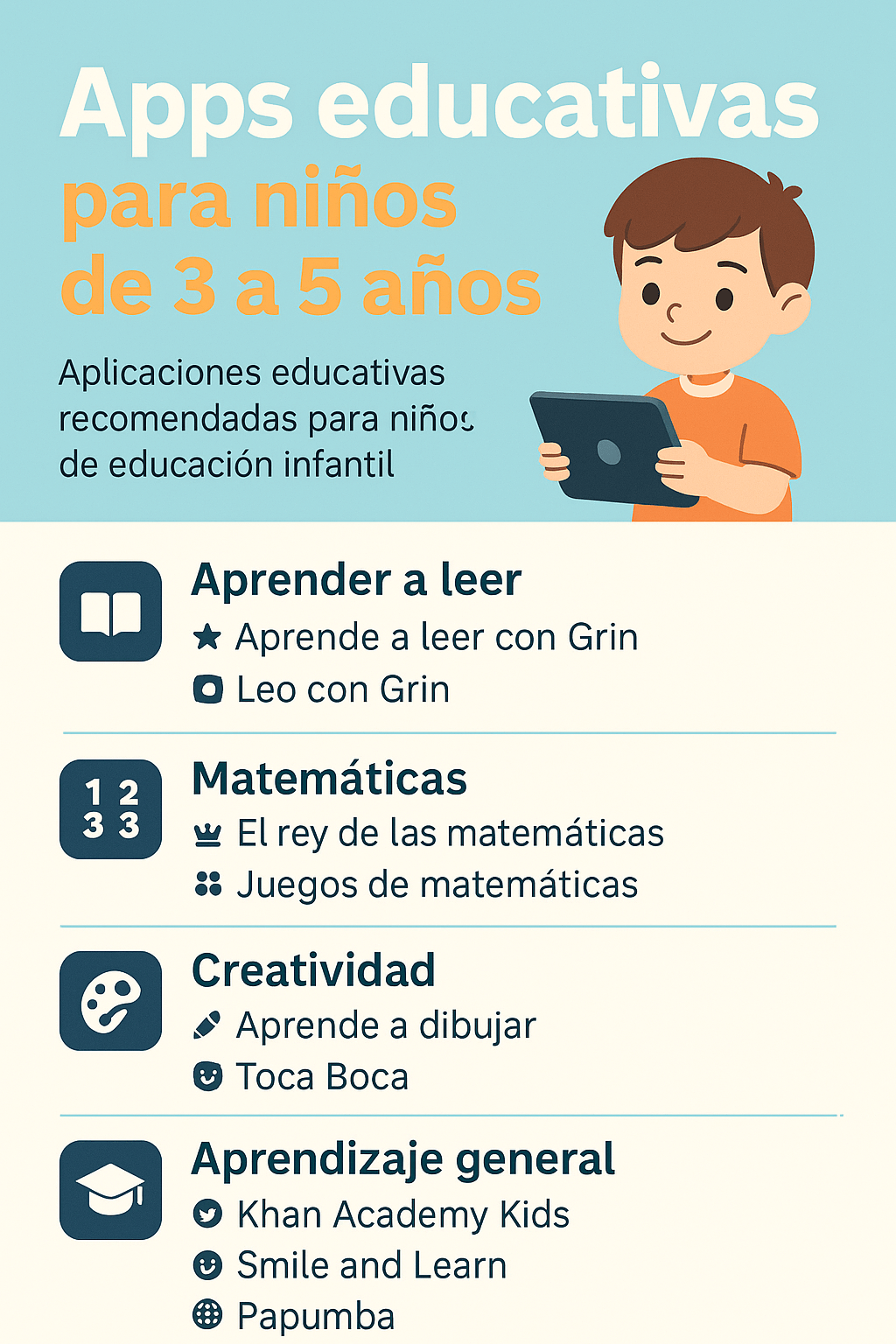 Apps educativas de 3 a 5 años