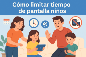 cómo limitar tiempo de pantalla niños