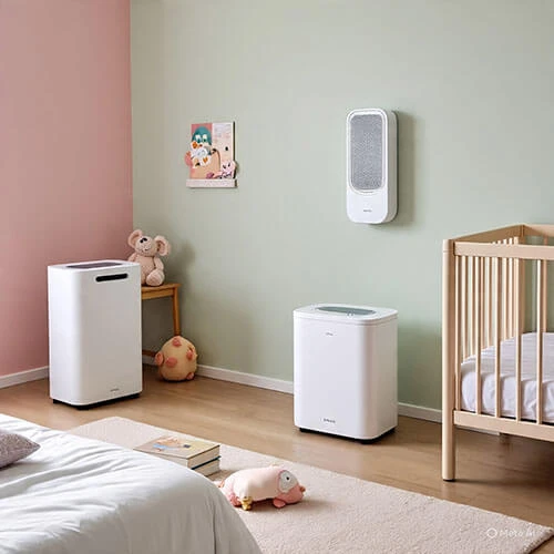 Purificador de aire con filtro HEPA para habitación de bebés y niños